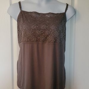 Gray Lane Bryant Lace detsil Camisole